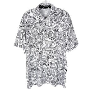 Under Armour The Playoff Polo Golf Stretch Performance White AOP Mens Large